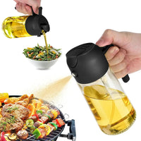 DripLock™ Oil Dispenser | Mess-Free Spray & Pour Control